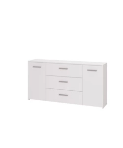 MOBILE "GIRONA" 2 ANTE E 3 CASSETTI BIANCO OPACO, 158X33X80,5 CM